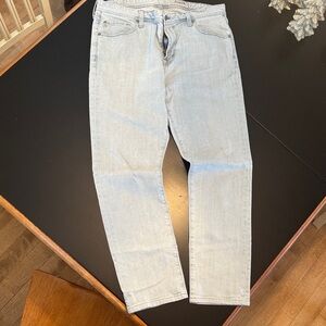 AG Adriano Goldschmied Men's Soft Gray Straight Jeans